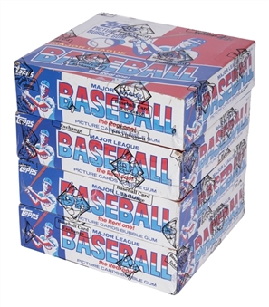 1983 Topps Baseball Unopened Cello Boxes Quartet (4) – 96 Packs, In Total – Possible Gwynn, Boggs & Sandberg Rookie Cards - All BBCE Certified